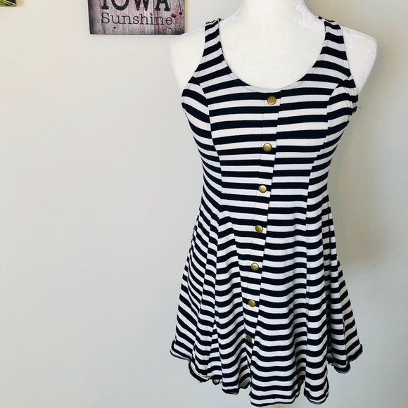 just ginger Dresses & Skirts - Stripe Black and White Dress